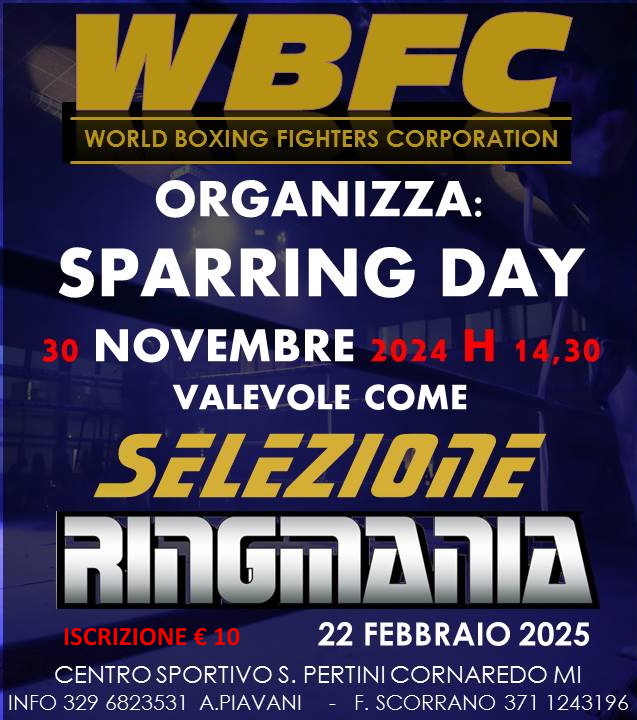 SPARRING DAY SELECTION RINGMANIA WORLD SERIES